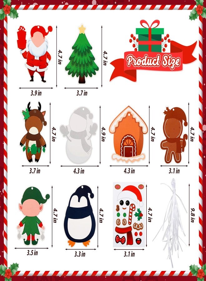 Naler 24 Pack Christmas Ornament Crafts - Make Your Own Ornament Kit with Christmas Craft Stickers, Christmas Ornaments for Holiday Xmas Classroom Party Favors - Image 2